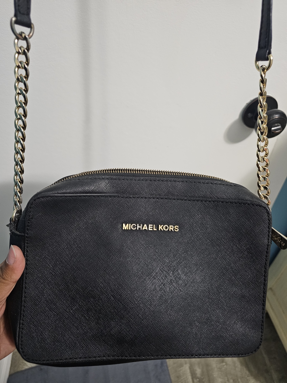 Michael Kors Black Saffiano Leather Crossbody Bag